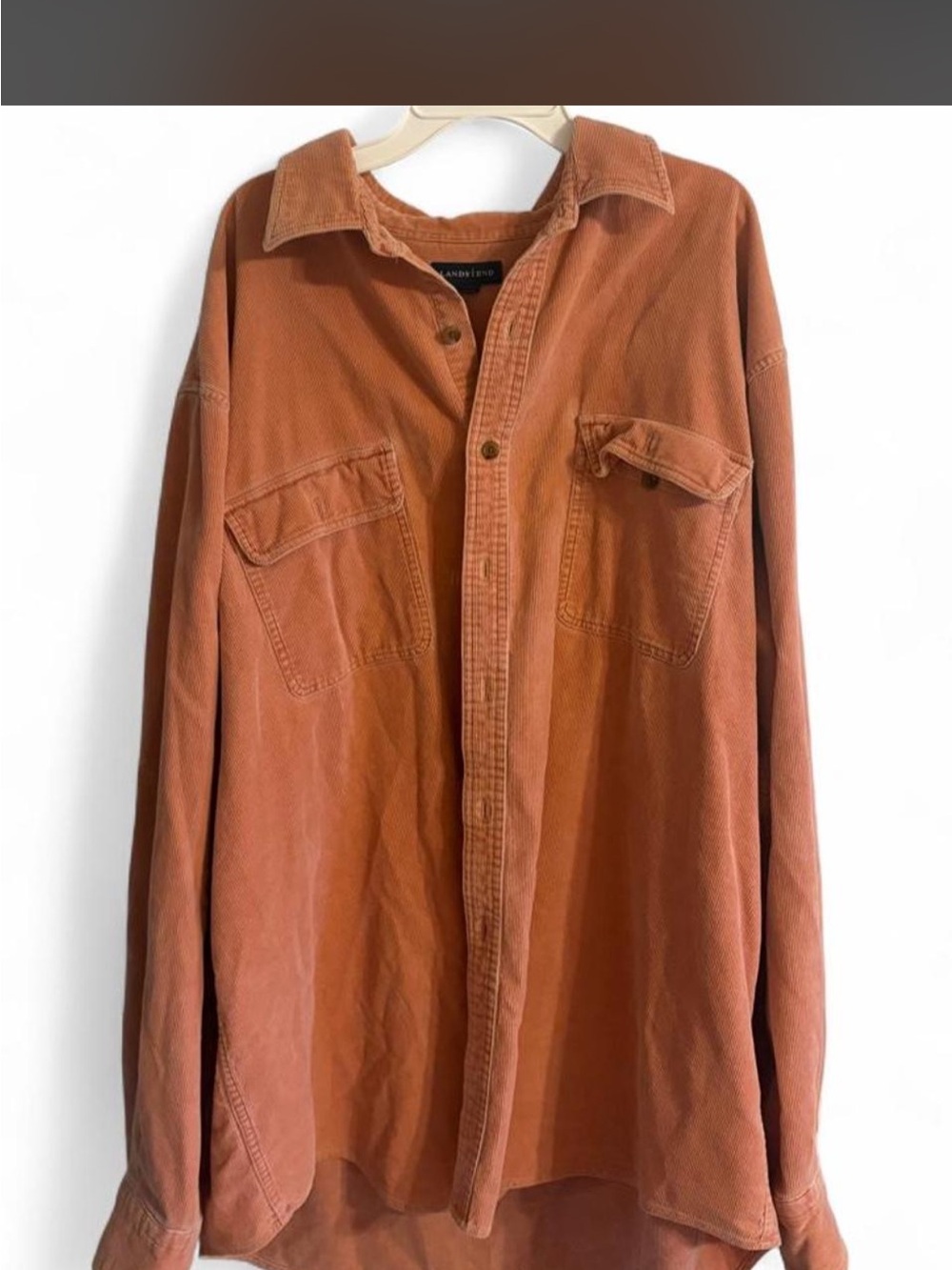 Lands' End Men's Rust Corduroy Shirt Jacket